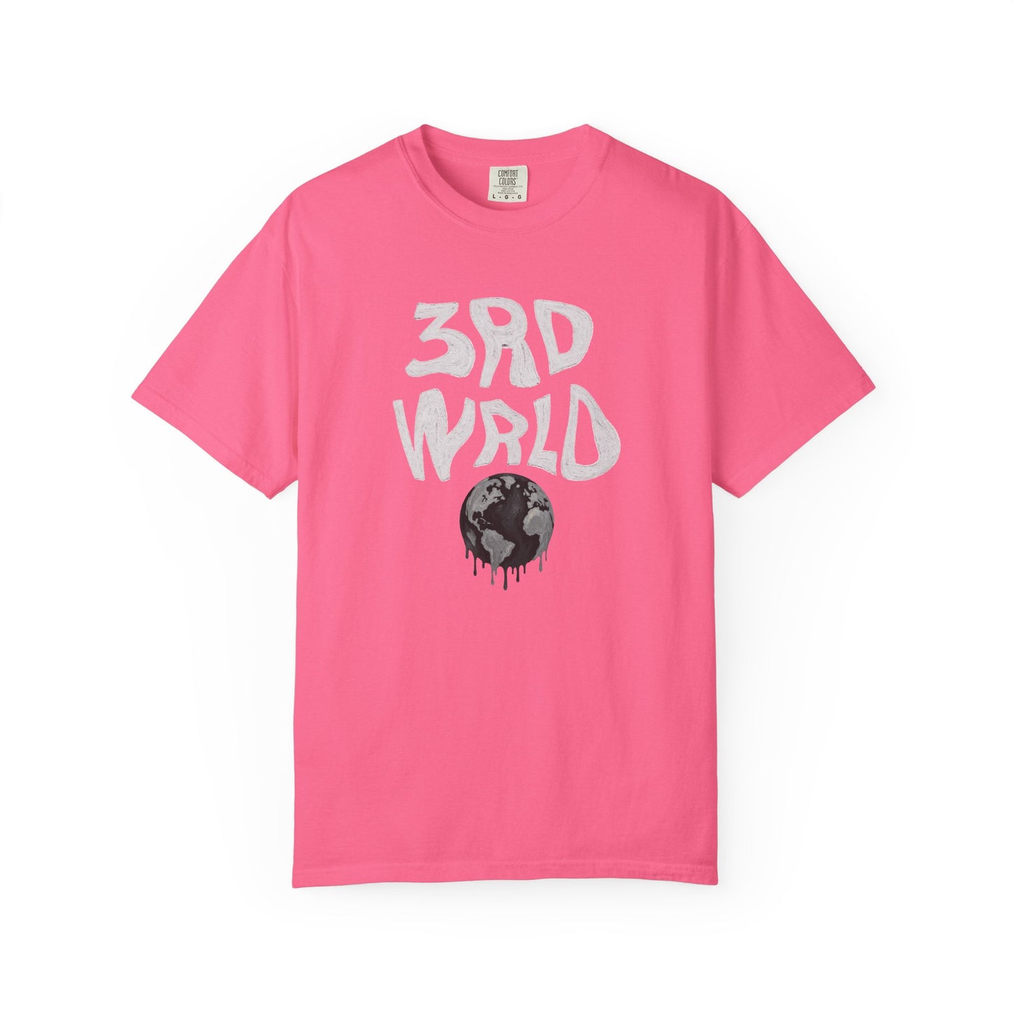 White Logo Unisex Garment-Dyed T-shirt
