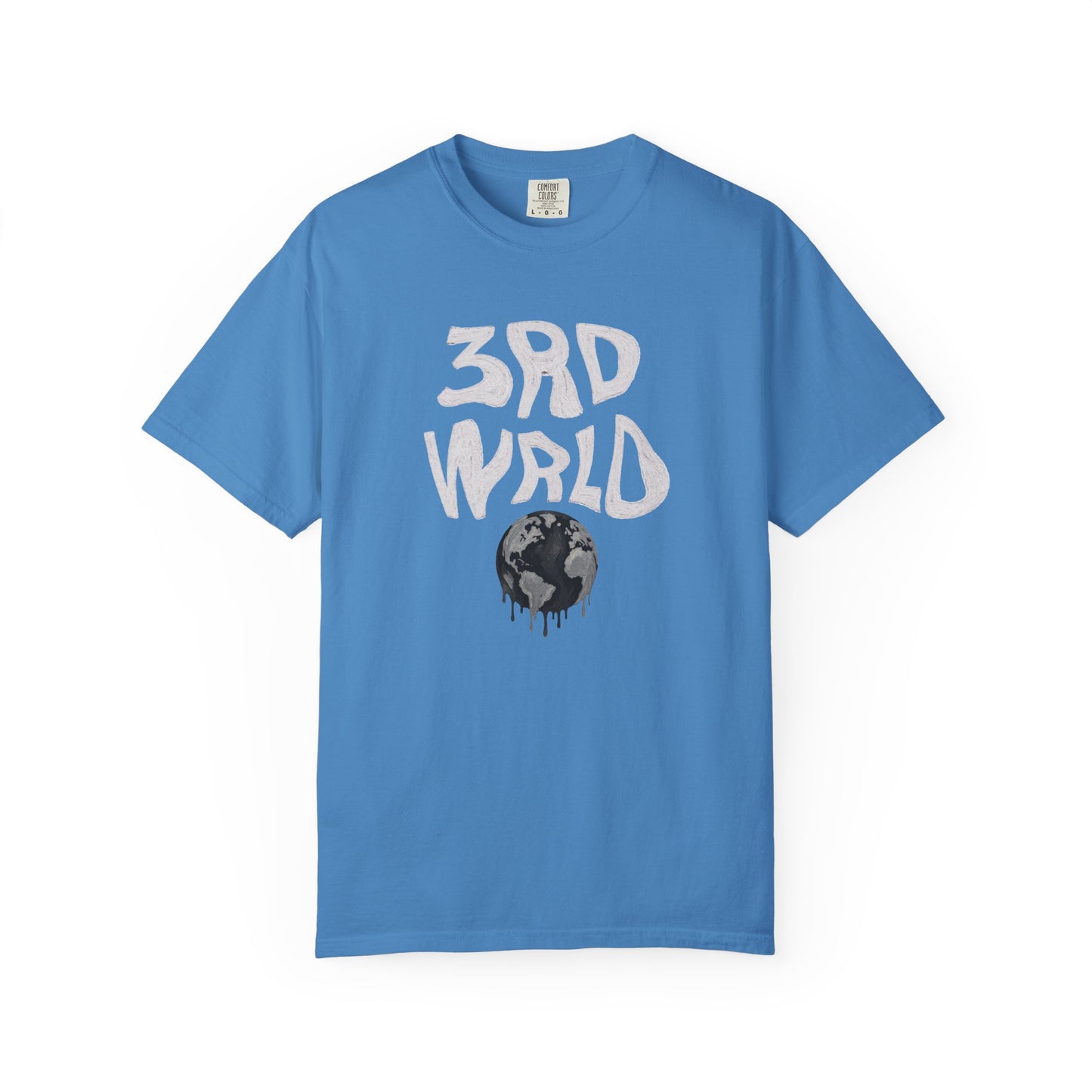 White Logo Unisex Garment-Dyed T-shirt