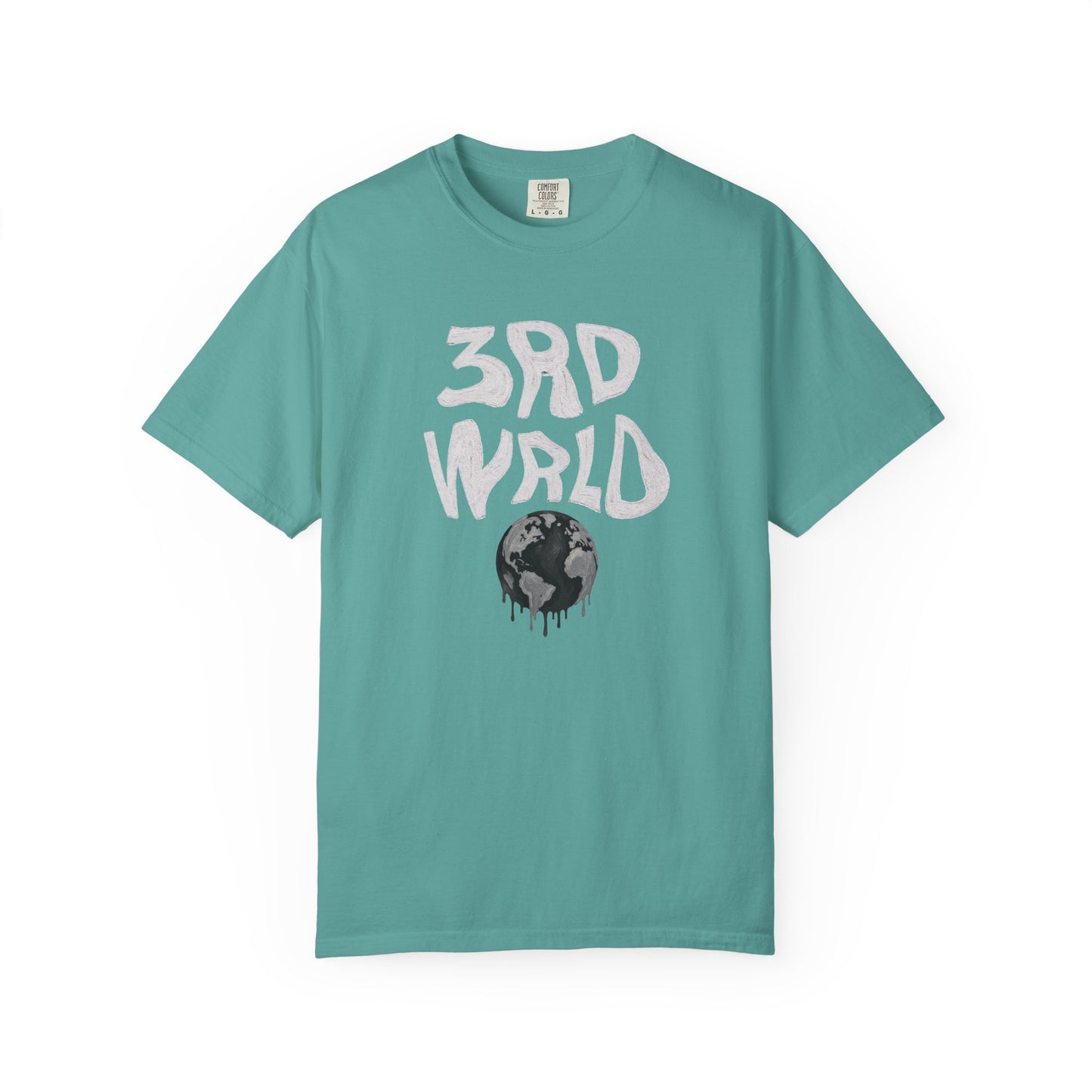 White Logo Unisex Garment-Dyed T-shirt