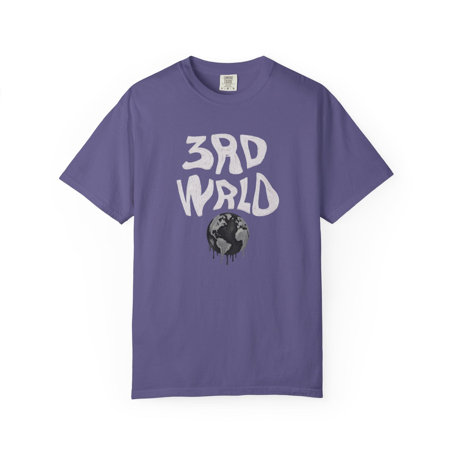 White Logo Unisex Garment-Dyed T-shirt