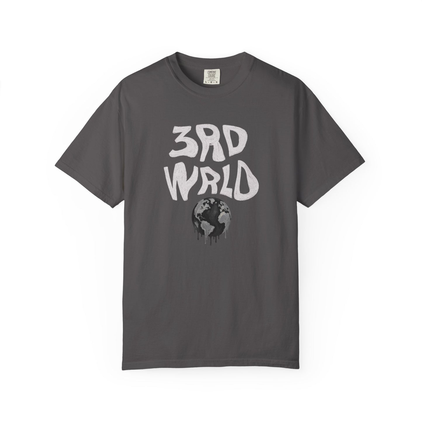 White Logo Unisex Garment-Dyed T-shirt
