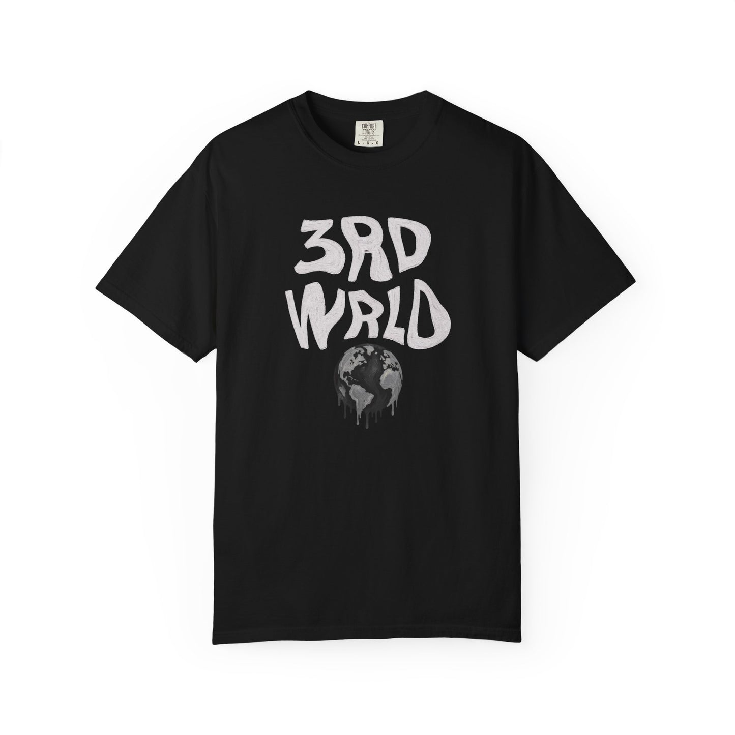 White Logo Unisex Garment-Dyed T-shirt