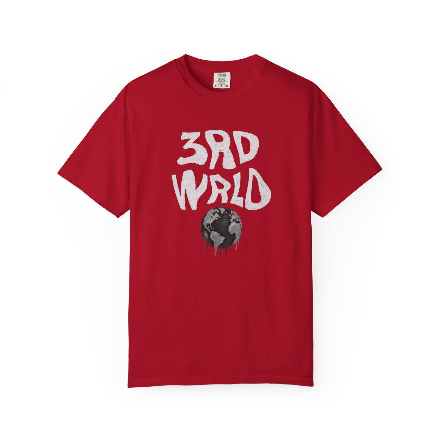 White Logo Unisex Garment-Dyed T-shirt