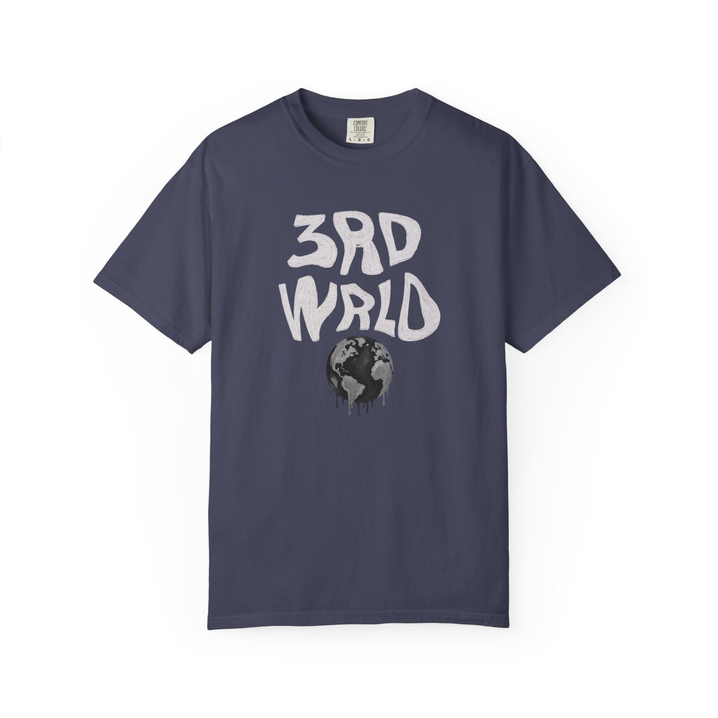 White Logo Unisex Garment-Dyed T-shirt
