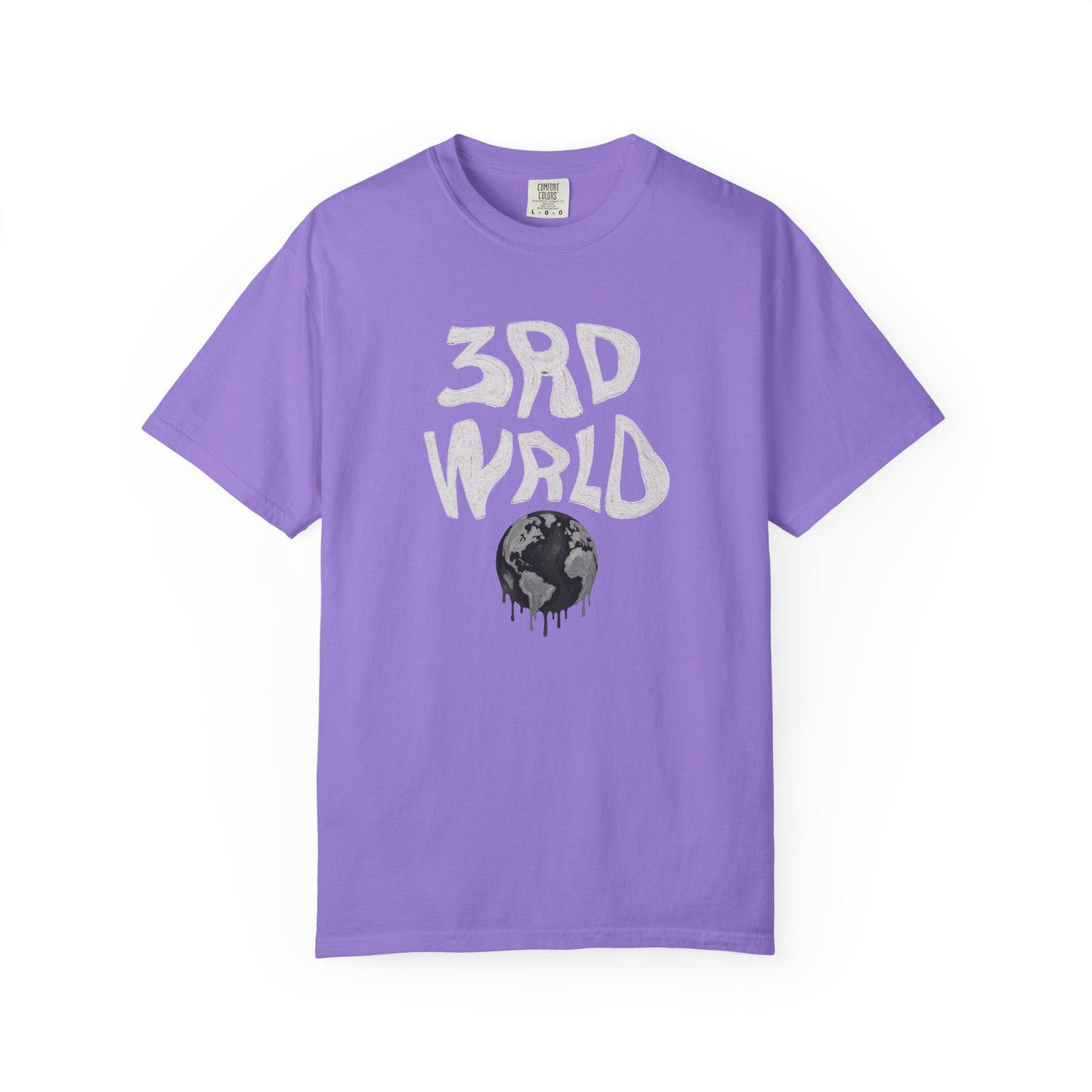 White Logo Unisex Garment-Dyed T-shirt