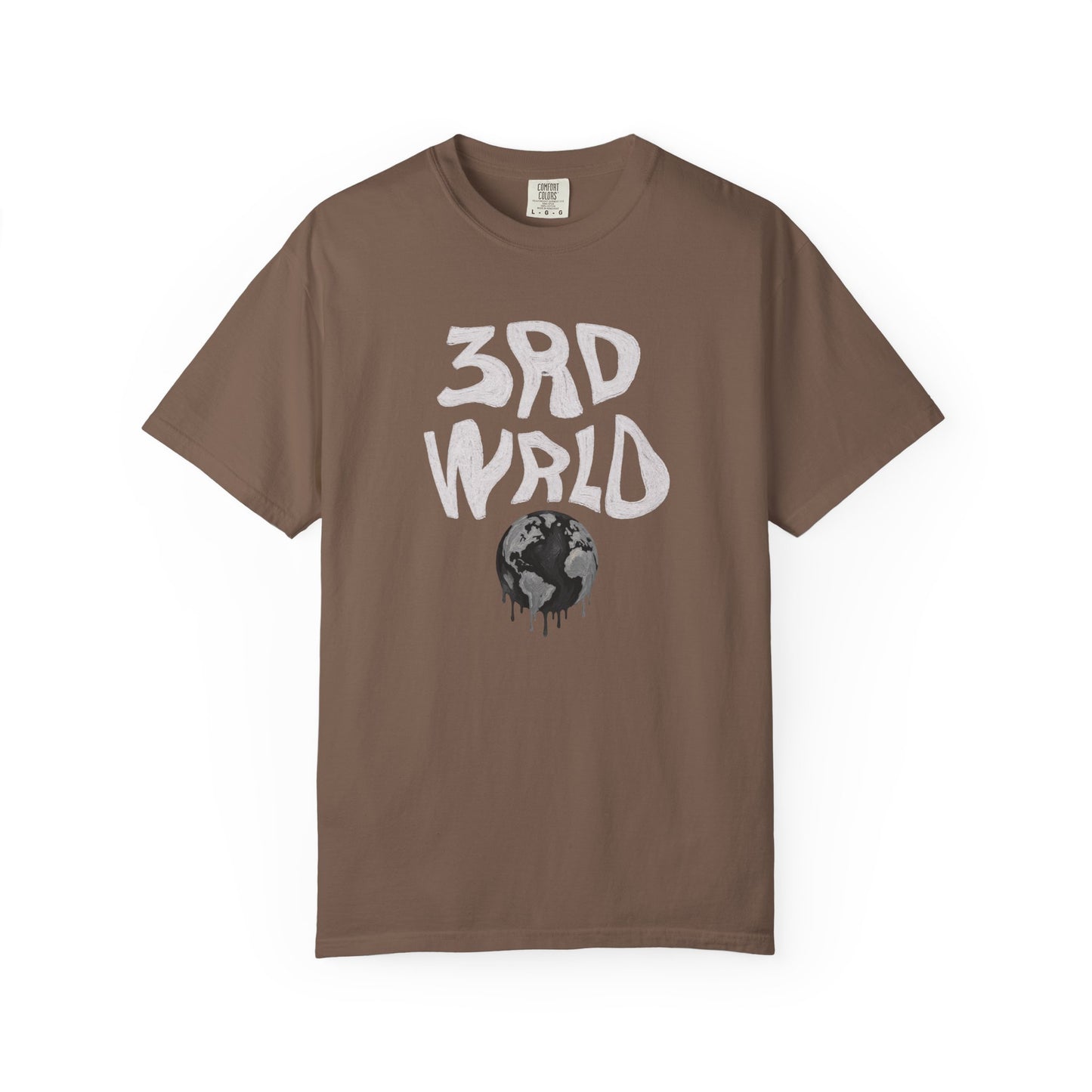 White Logo Unisex Garment-Dyed T-shirt