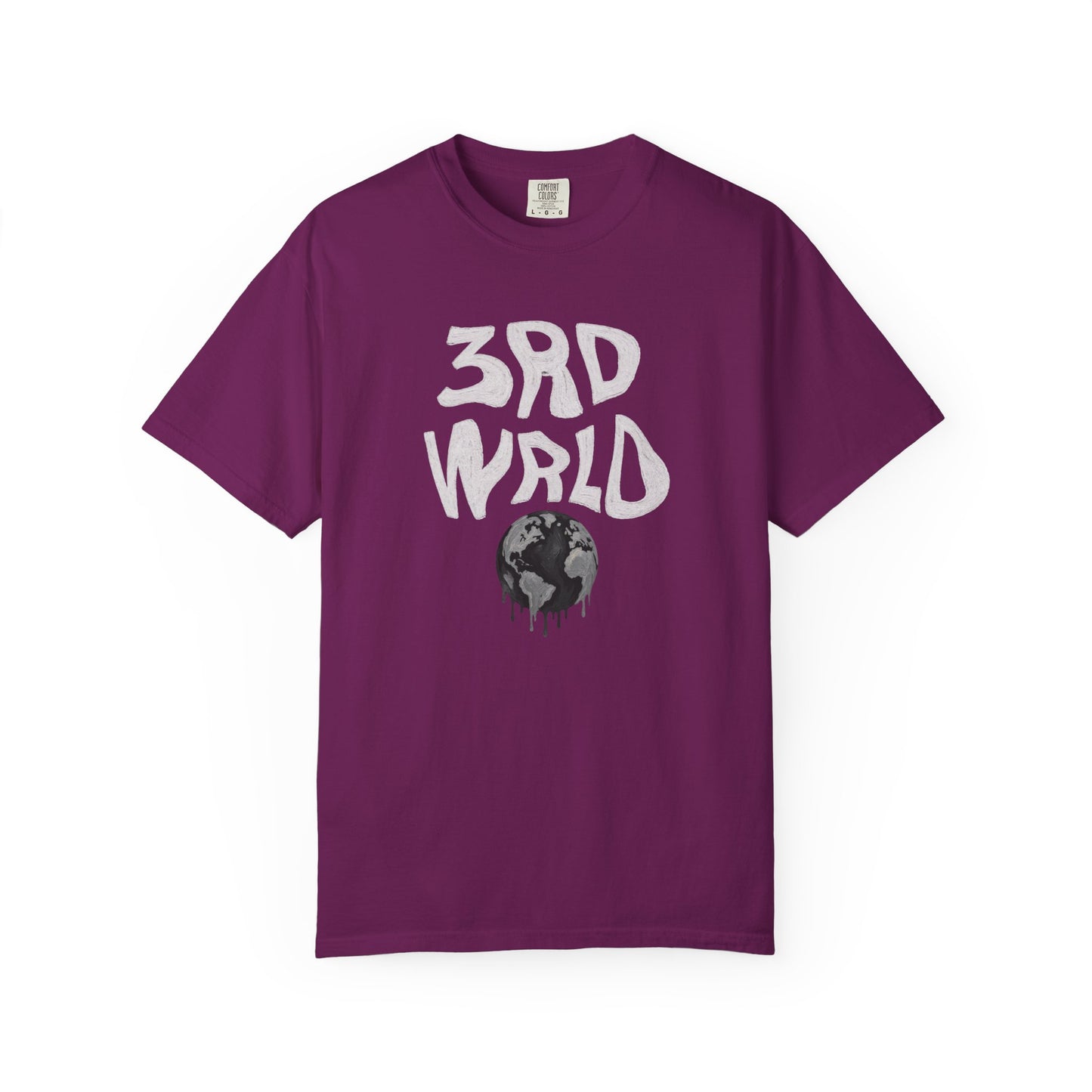 White Logo Unisex Garment-Dyed T-shirt