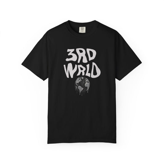 White Logo Unisex Garment-Dyed T-shirt